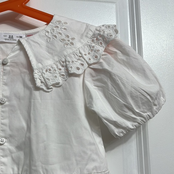 New!Zara Kids Embroidered Poplin Dress - Picture 7 of 12